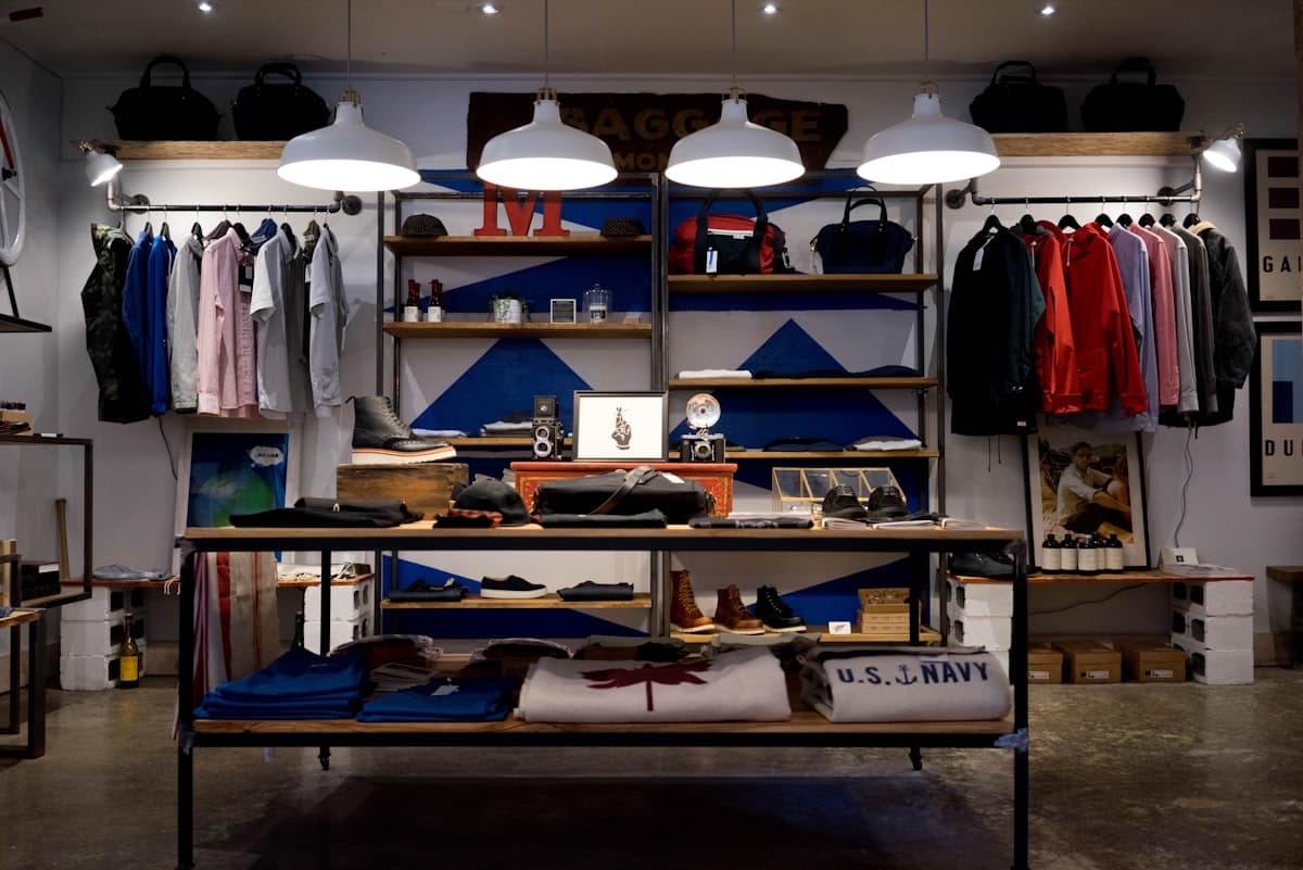 A retail store floor