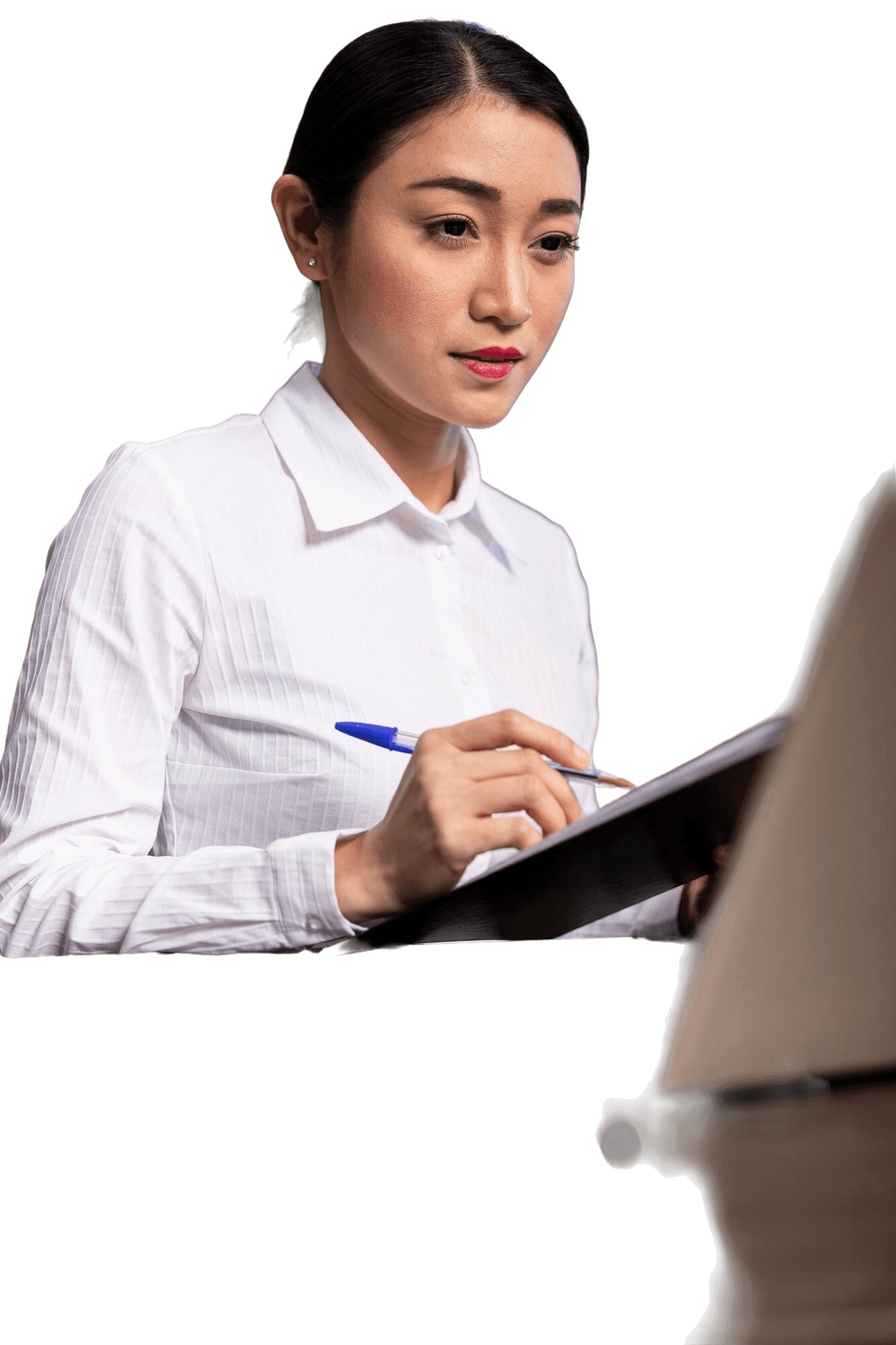 Someone working at a laptop